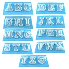 A-Z буквы нашивкой в виде сердца 27 комплект пресс-форм 6 см2,4 дюймов Большой английские буквы ручной работы силиконовые смолы литейная слово знак пресс-формы