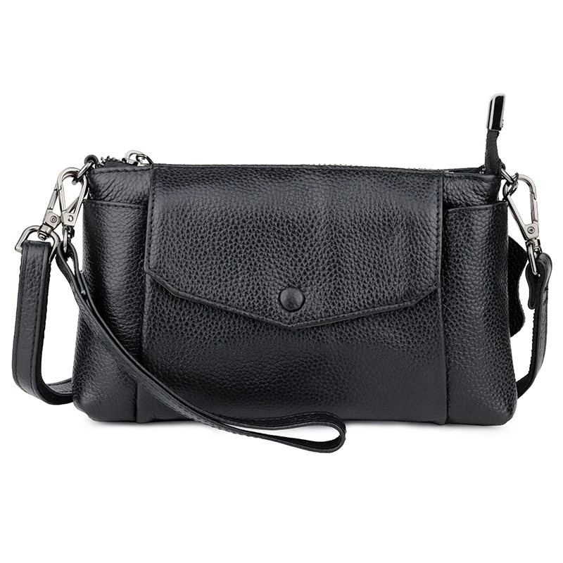100% натуральная кожа кожаная сумка через плечо женский клатч мессенджер дамская