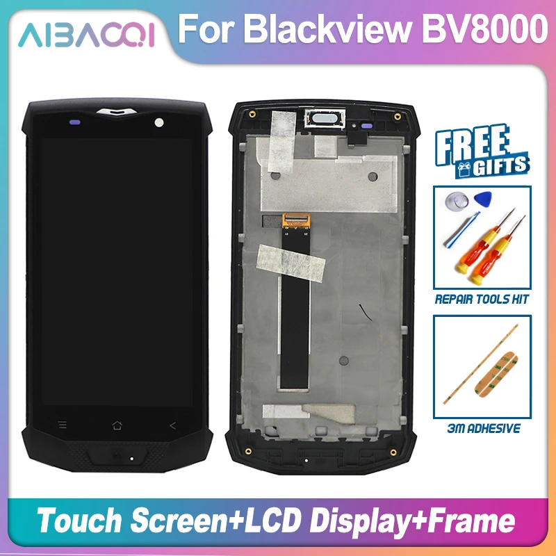 Дисплей AiBaoQi с тачскрином 5 0 '' ЖК-дисплей рамкой для Blackview BV8000/BV8000 Pro/Android 7 |