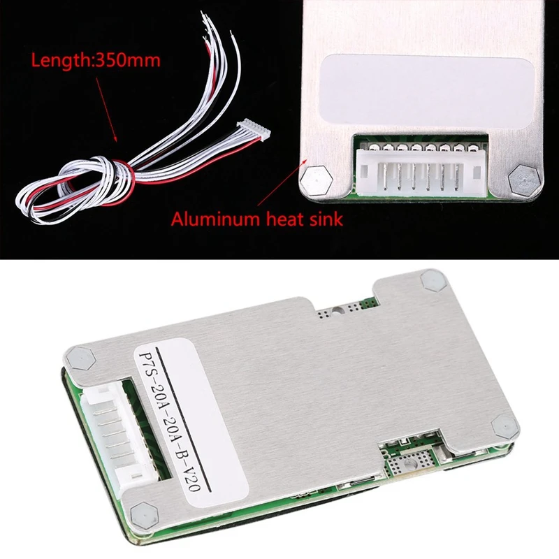 7S 24V 20A Lithium Li-Ion Lifepo4 18650 Battery Bms Pcb Pcm Protection Board With Balance For E-Bike Electric Scooter | Электроника