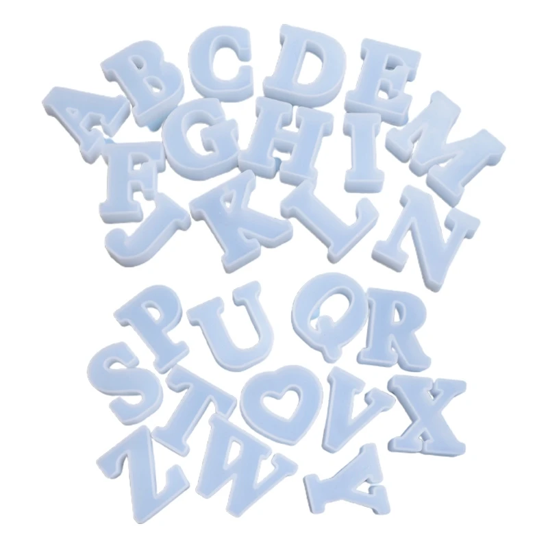 

English Alphabet Crystal Epoxy Resin Mold Letter Decorations DIY Silicone Mould