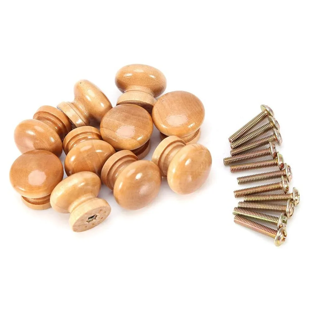 

Repairing Door Knob Round 1 Pack Wooden Handle 22mm Length 28mm Diameter
