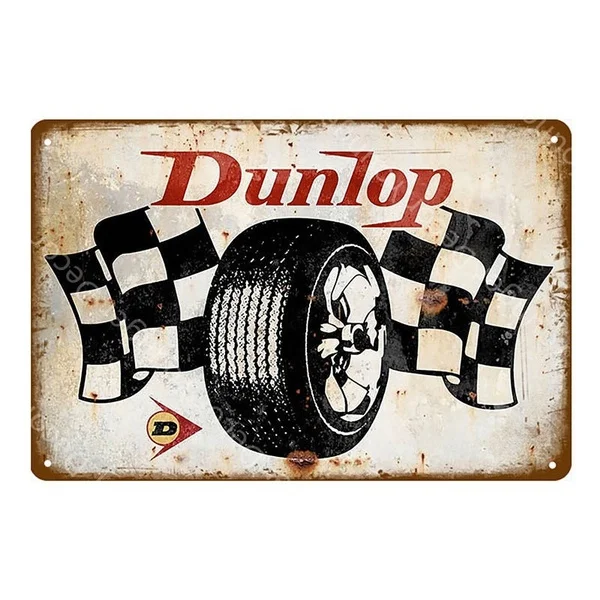 

Motor Tire Metal Signs Vintage Plaque Retro Tin Sign Tyre Wall Decor For Garage Bar Pub Man Cave Iron Painting Decorative Plate