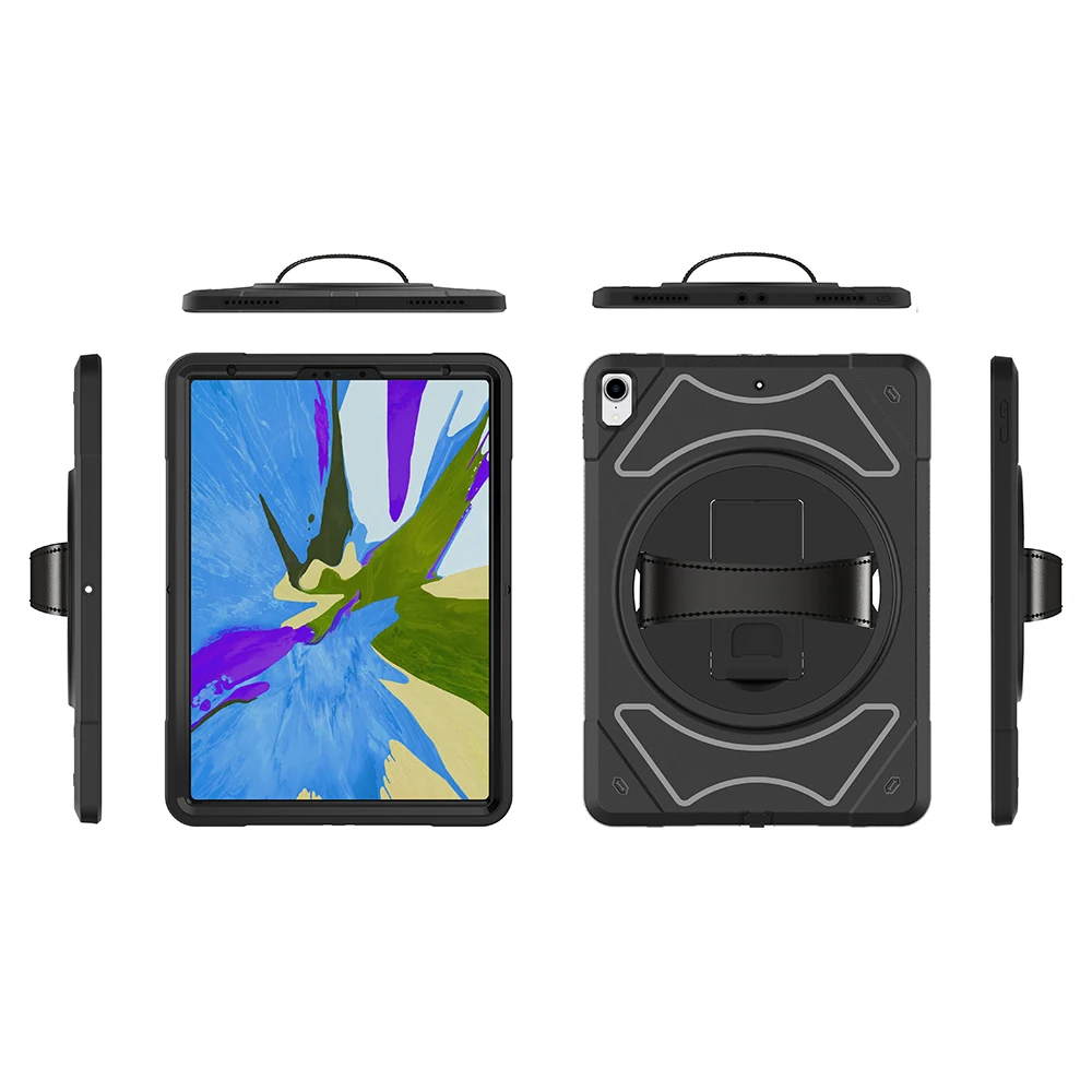 TPU Rugged Shockproof Case For iPad Pro 12.9 inch 3rd Gen Tablet Protection Cover Kickstand Hand Strap for Kids Safe MTL01