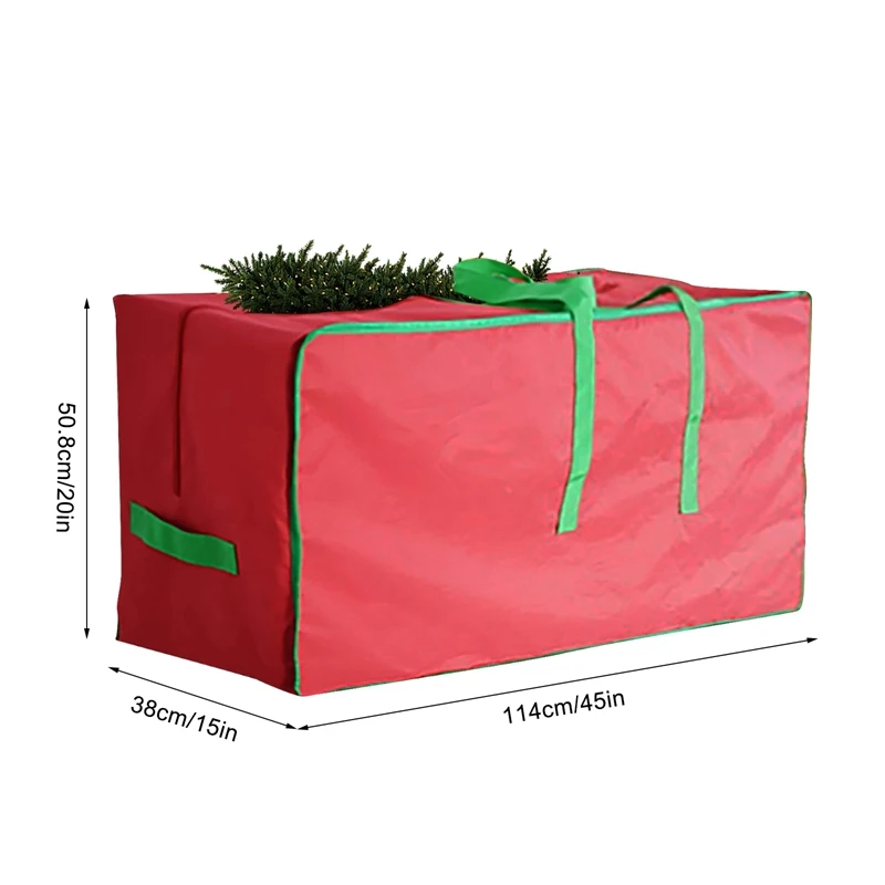 

Christmas Tree Storage Bag - Extra Large Xmas Tote Fits Artificial Fake Tree - Modern Holiday Storage