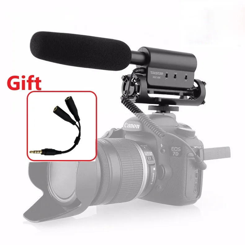 Takstar SGC-598 видеомикрофон для камеры интервью видеозапись Vlog Mic DSLR Nikon Canon