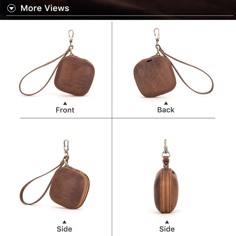 

Vintage Case for Powerbeats pro Genuine Leather Protective Cover with Strap Anti-lost Buckle for Powerbeats pro