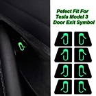 Наклейка на кнопку двери автомобиля, светящаяся наклейка для Tesla Model 3, напоминание об открытии выхода, флуоресцентная паста, аксессуары для автомобиля, модель 3 2020