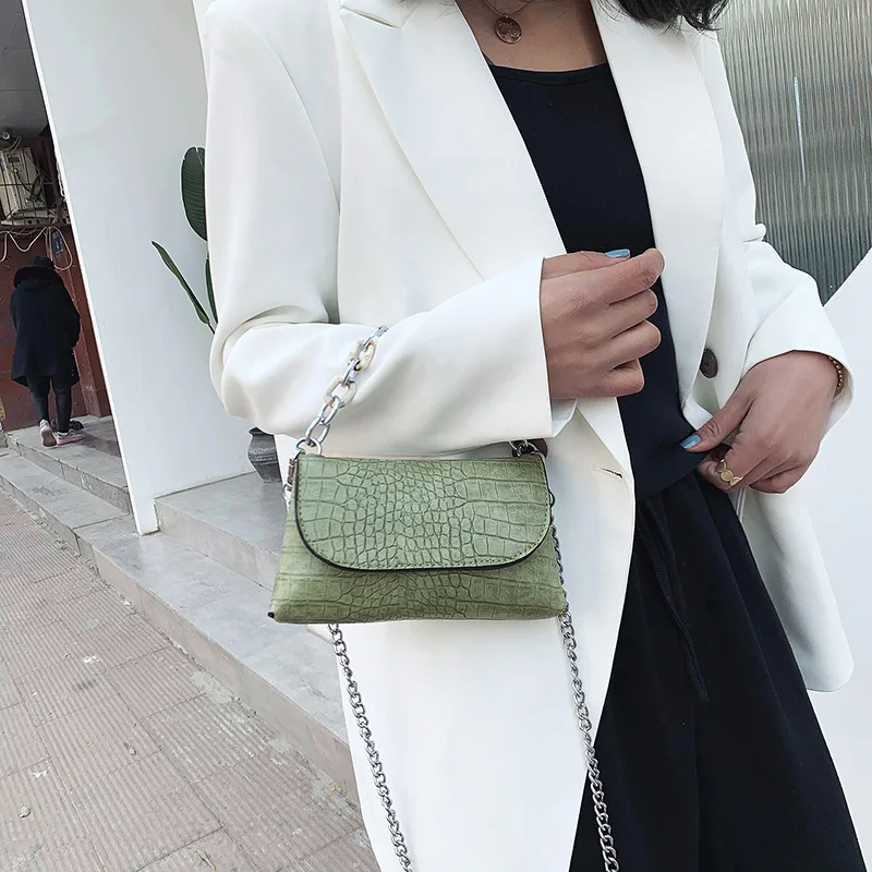 2020 New Fashion Crocodile Pattern Women Shoulder Bags Retro PU Leather Ladies Small Messenger Handbag Purse and Handbags |