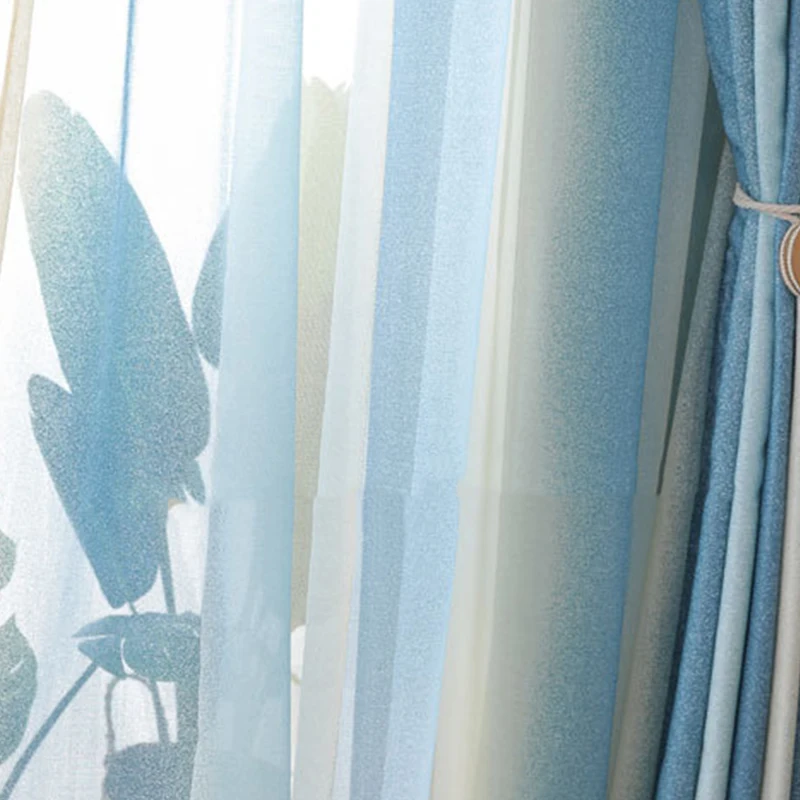 Шторы блэкаут в синюю полоску для гостиной современные оконные жалюзи свадебной