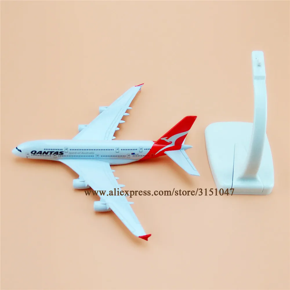 16 см Air QANTAS дух Австралии аэробус 380 A380 авиакомпании модель самолета