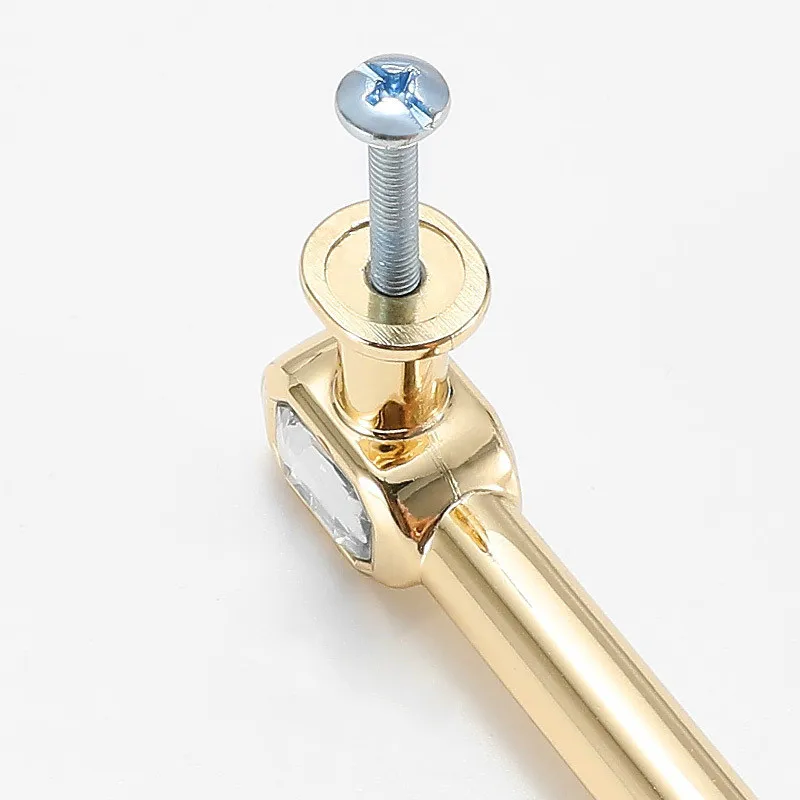 JD Gold Diamond Shape Design Crystal Glass Knobs Cupboard Drawer Pull Kitchen Cabinet Door Wardrobe Handles Hardware | Обустройство