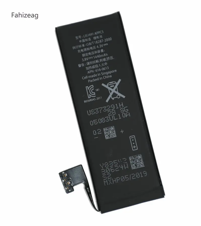 Fahizeag 3 8 В 1440 мАч LIS1491 APPCS Замена для iPhone 5 внутренний с гибким кабелем мобильный
