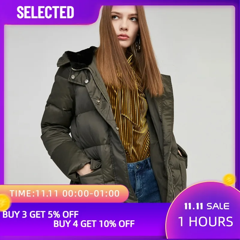 

SELECTED Women's Hooded Duck Down Jacket S|419412546