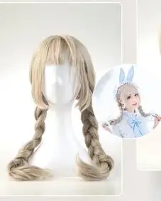 wig Игра Чудо Никки Косплей Костюм прекрасное платье лолиты форма косплей Хэллоуин костюм для женщин - Цвет: wig