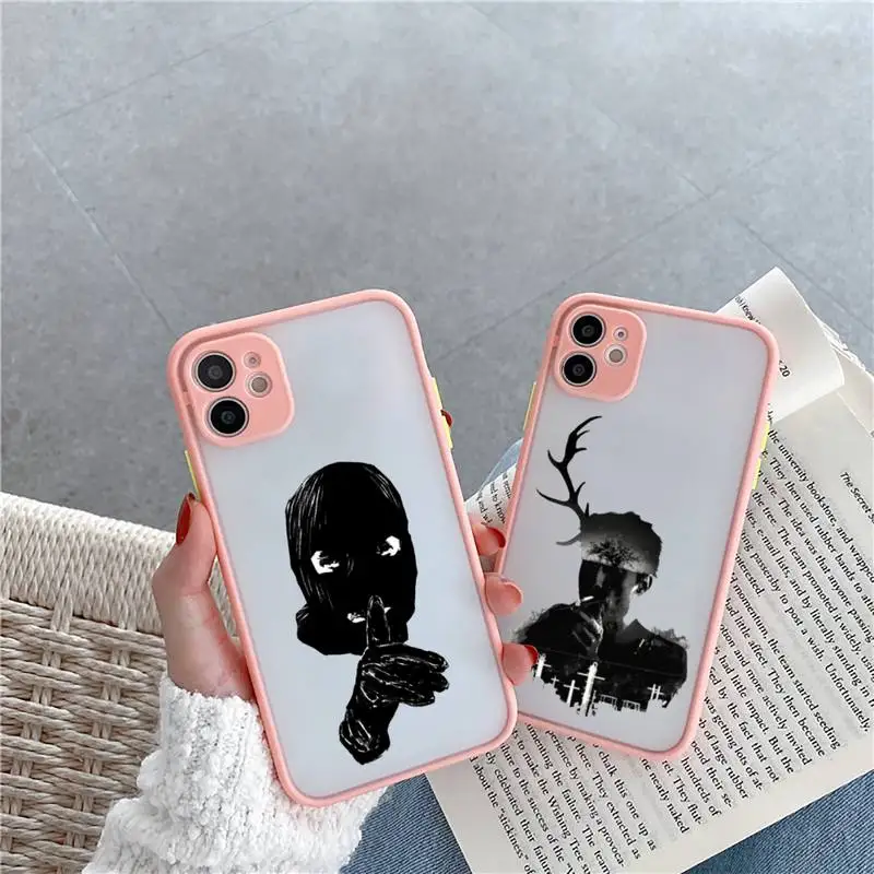 

HBO True Detective Phone Case For iPhone 12 11 Mini Pro XR XS Max 7 8 Plus X Matte transparent Pink Back Cover