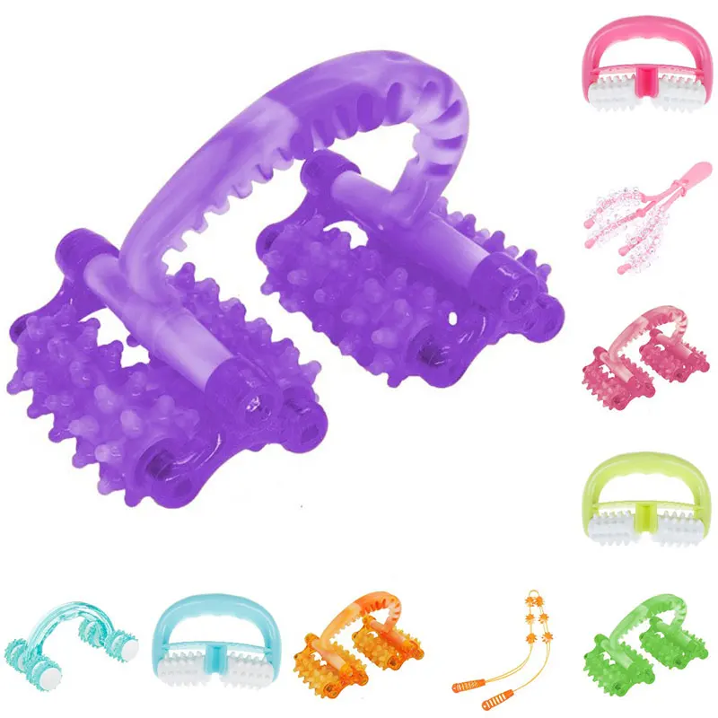 

Мини четырёхколёсный вагончик с многофункциональное массажное колеса ролики для массажа ног массажер для шеи бытовой полный массаж тела