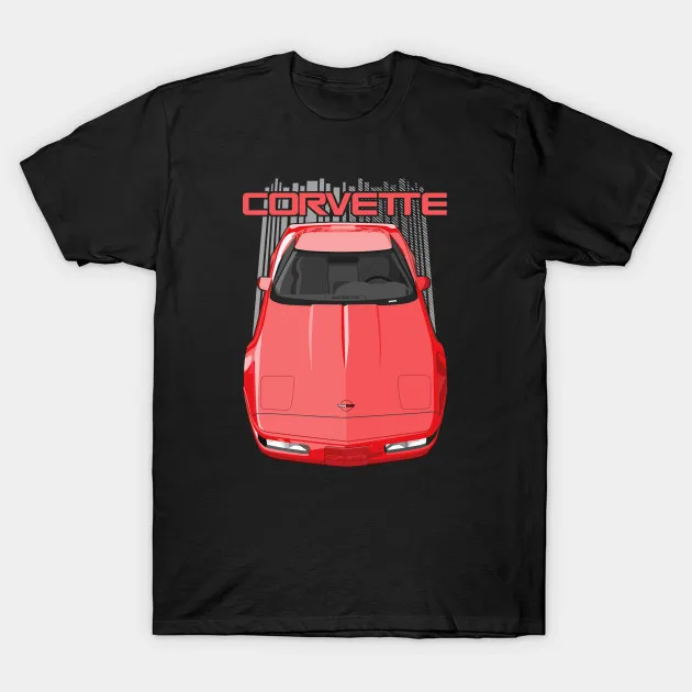 Мужская футболка Corvette C4 Красная Женская | одежда