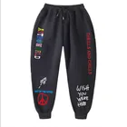 Брюки мужскиеженские флисовые с надписью, модные штаны для бега, уличная одежда в стиле хип-хоп, спортивные штаны, Осень-зима