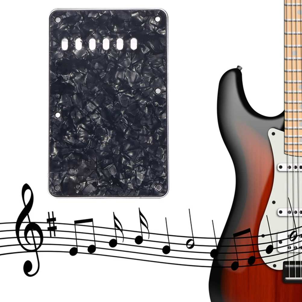 6 löcher gitarre tremolo hohlraum abdeckung zurück platte musical instrument elektrische gitarre ersatz teile für fender st sq free glo