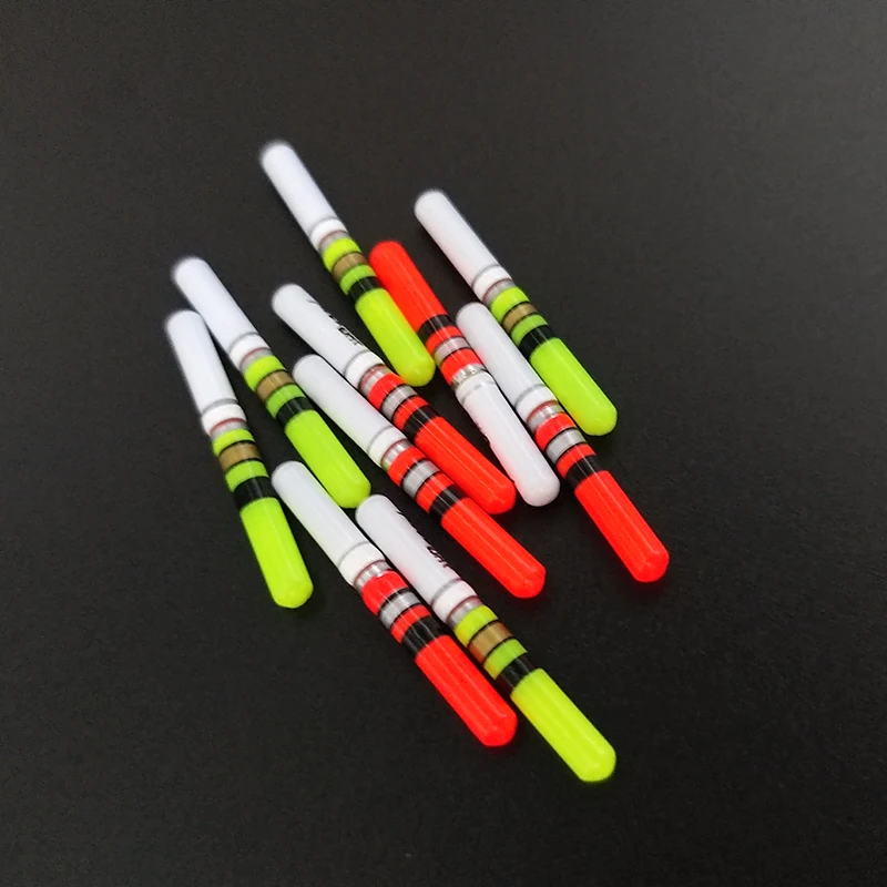 10pcs Light Sticks Green / Red Work with CR322 Battery LED Lamp Lightstick Luminous Night Fishing Tackle Accessory B514