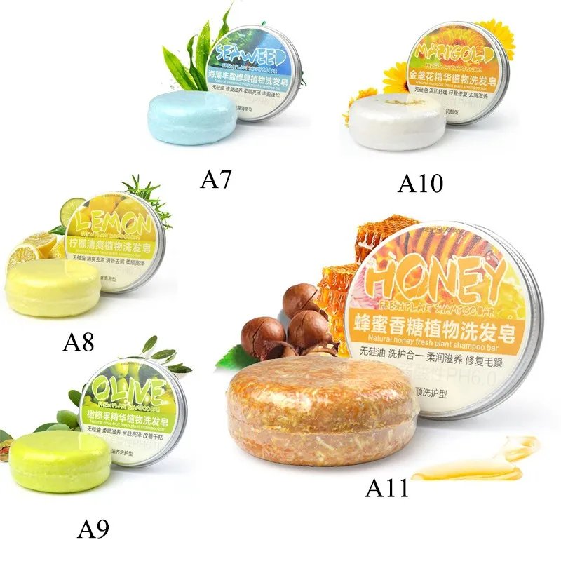 Natural Handmade Shampoo Soap Bar Nourishing Repair Damaged Hair Anti-Dandruff Off Hair Care Tool