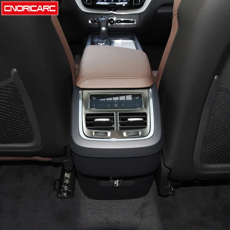 

Stainless Steel Rear Air Conditioner Outlet Frame Decoration Cover Trim For Volvo XC60 2018-2021 Car Styling Interior