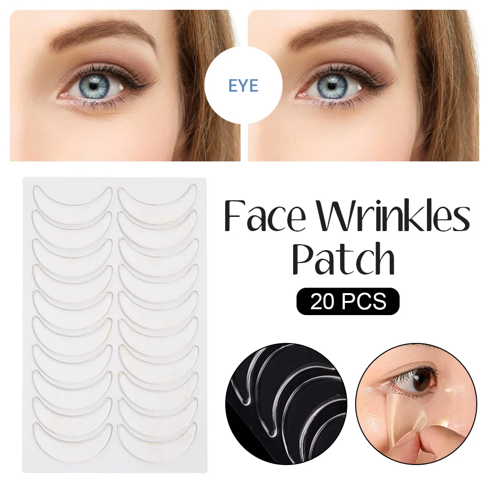 

20pcs Face Wrinkles Patch Eye Patches for Dark Circles Puffiness Crows' Feet Reusable Anti-Wrinkles Pads dropshipping