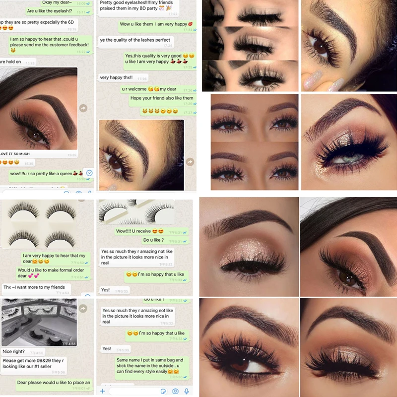 LIKEMEI 3Pairs False Lashes Natural Hair 3D Mink Long EyeLashes Fluffy Volume MakeupLashes Dramatic | Красота и здоровье