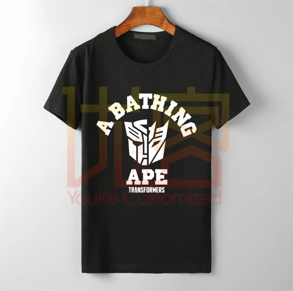 Bape kid Новинка модная футболка с трансформером Мужская Лидер продаж 100% хлопок