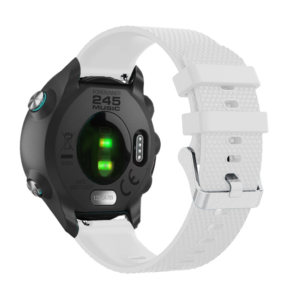 20 мм спортивный силиконовый ремешок для часов для Garmin Forerunner 245 245M 645 Vivoactive 3 умный браслет часы полоса красочный браслет