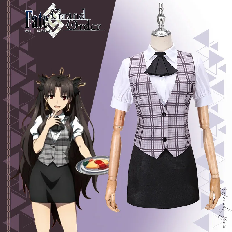 

Косплей-костюм женский из аниме Fate/Grand Order FGO Sweets Paradise Ishtar официант кафе Maid Coffee