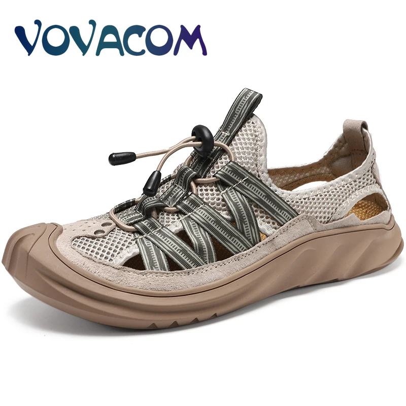 New Mens Sandals Designers Outdoor Breathable Summer Men's Shoes Comfortable Water Shoes Soft Beach Roman Sandals 38-48