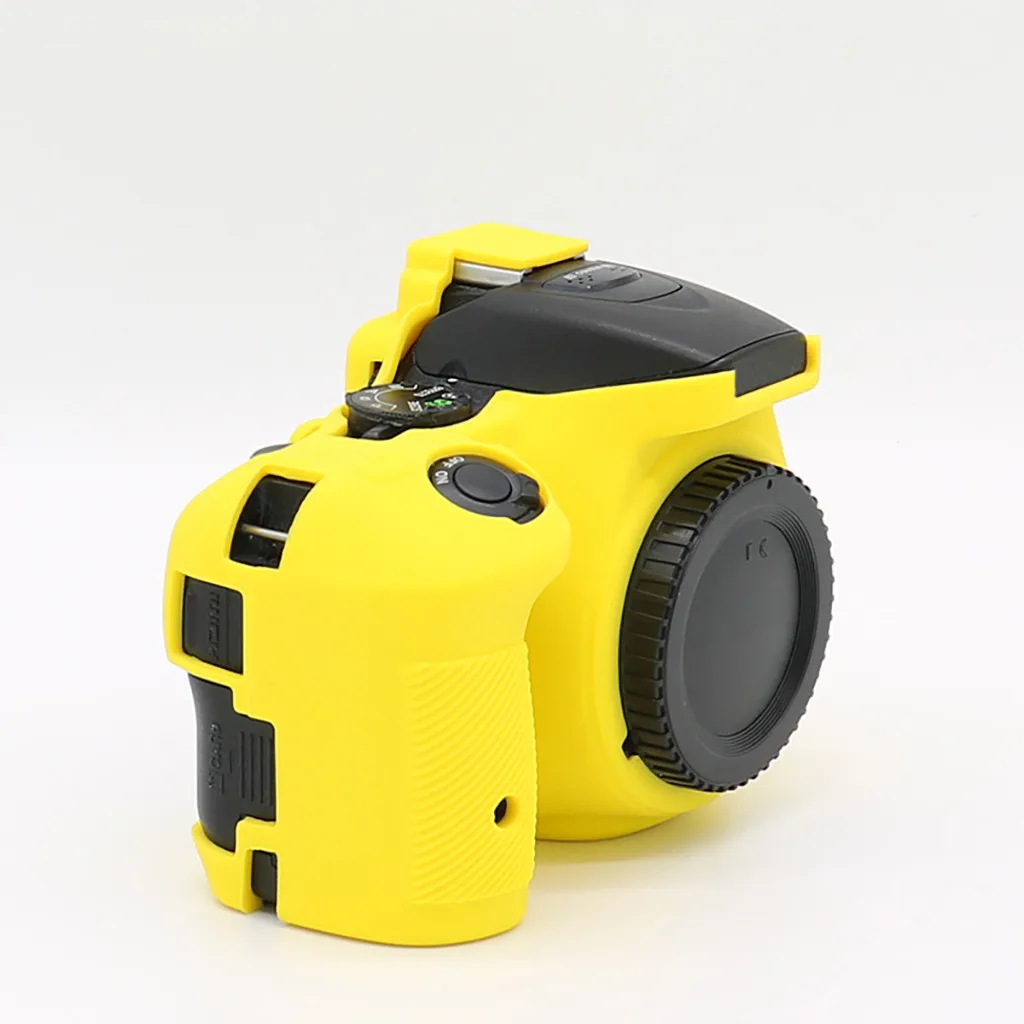 Yellow Резиновый чехол силиконовый чехол для Nikon D5500 D5600 защитный чехол для камеры растягивающийся против скобления крышка Y20 - Цвет: Yellow