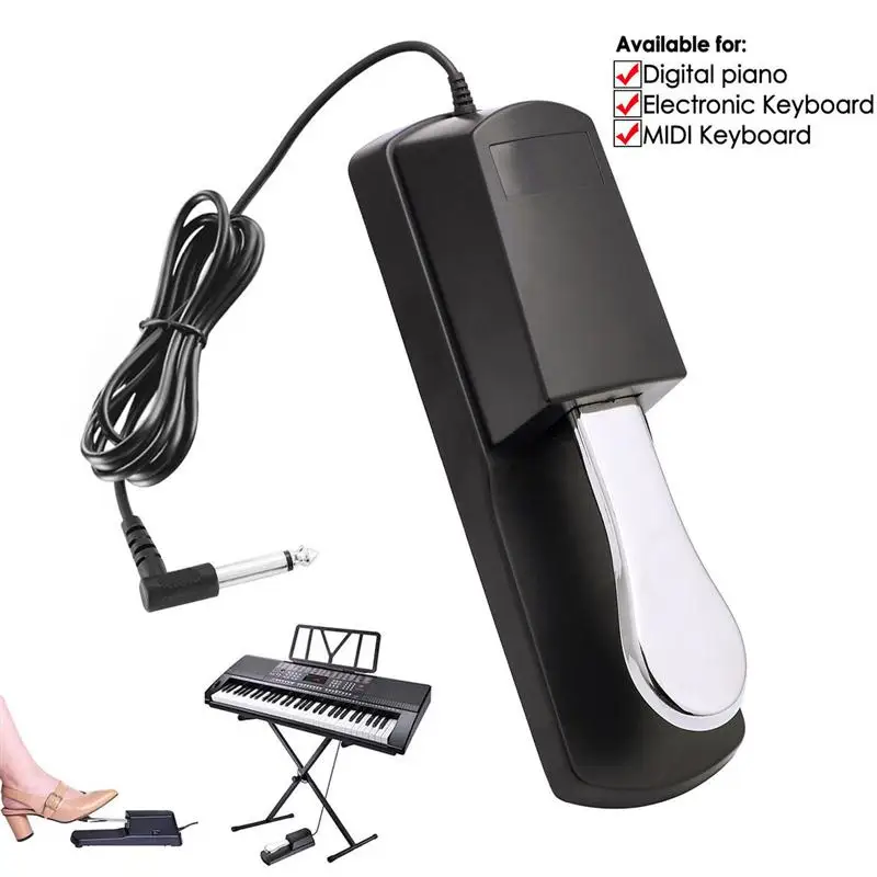

Universal Piano Keyboards Sustain Foot Pedal with Piano Style Action for Electronic Keyboards Digital Piano Compatible with Yama