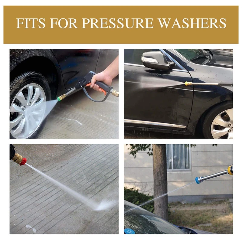 

8-Piece Set High-Pressure Cleaning Rotating Nozzle Car Wash Water Pump Special Nozzle 360 Automatic Rotating Nozzle