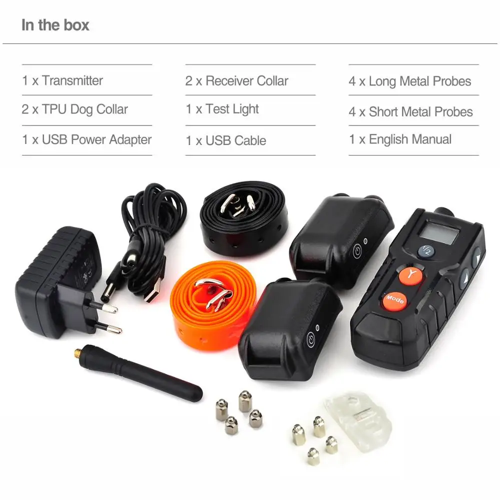 Электрический ошейник для собак водонепроницаемый дрессировки с удаленным