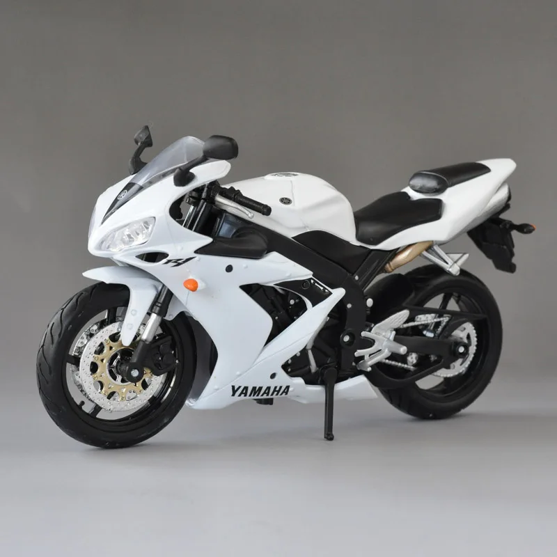 Белый Литая модель мотоцикла игрушки Maisto 1:12 Yamaha YZF-R1 спортивный велосипед миниатюрная копия черный - Цвет: Белый