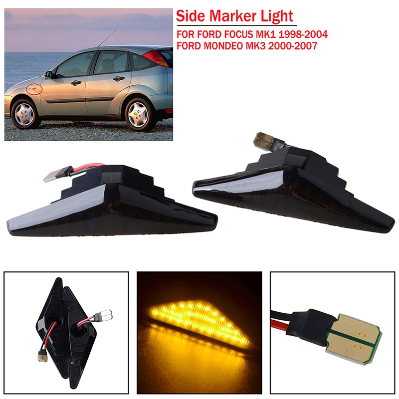 

Car Side Marker Light Blinker Turn Signal Lamp Fender Indicator Assembly Fit For Ford Focus MK11998 - 2004 Mondeo MK3 2000-2007