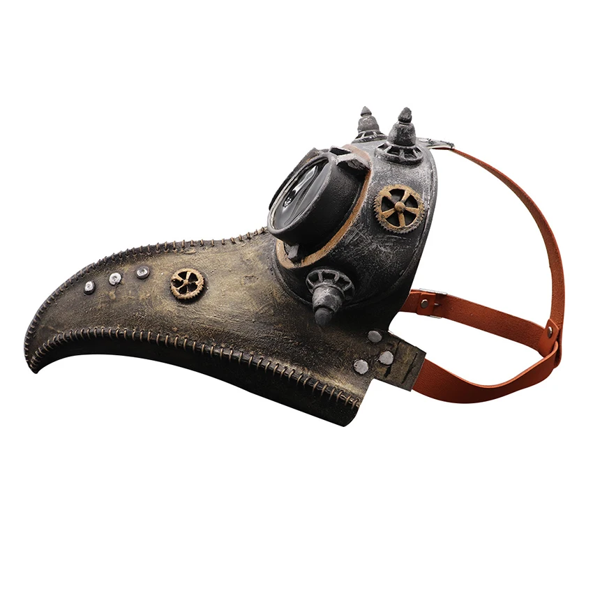 Латексные маски в виде клюва страшные Чумного доктора на Хэллоуин паровые