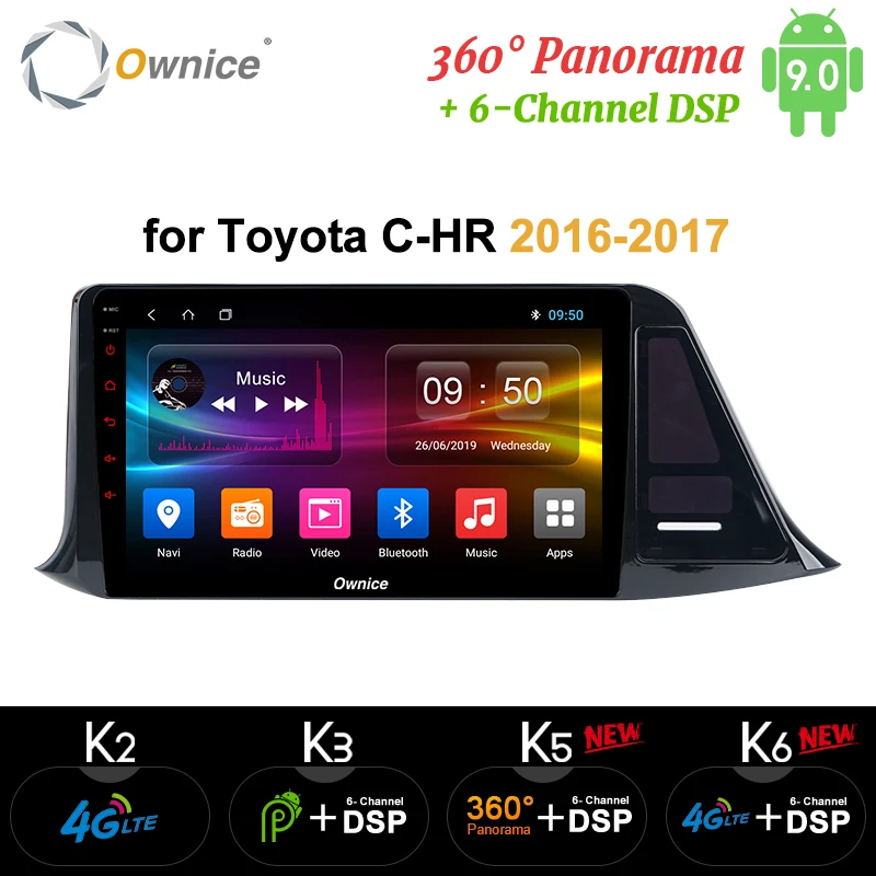 Ownice автомобильный dvd для Toyota C-HR C HR K3 K5 K6 Car Android 9,0 Радио Аудио gps плеер Navi Стерео Мультимедиа 4 аппарат не привязан к оператору сотовой связи