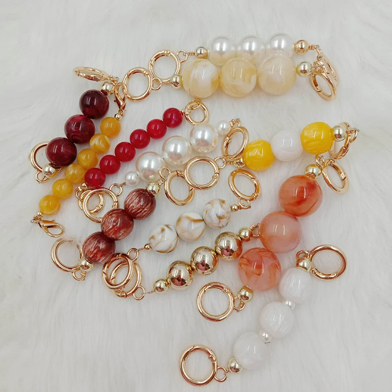 

1 Pc Pearl Purse Chain Strap Extender Cross-Body Shoulder Bag Handbag DIY Purse Replacement Charms Bag Accessories Pearl Chain