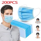 Одноразовая Защитная медицинская маска 3-слойные нетканые пылезащитные маски для лица защитные маски от загрязнения хирургические маски