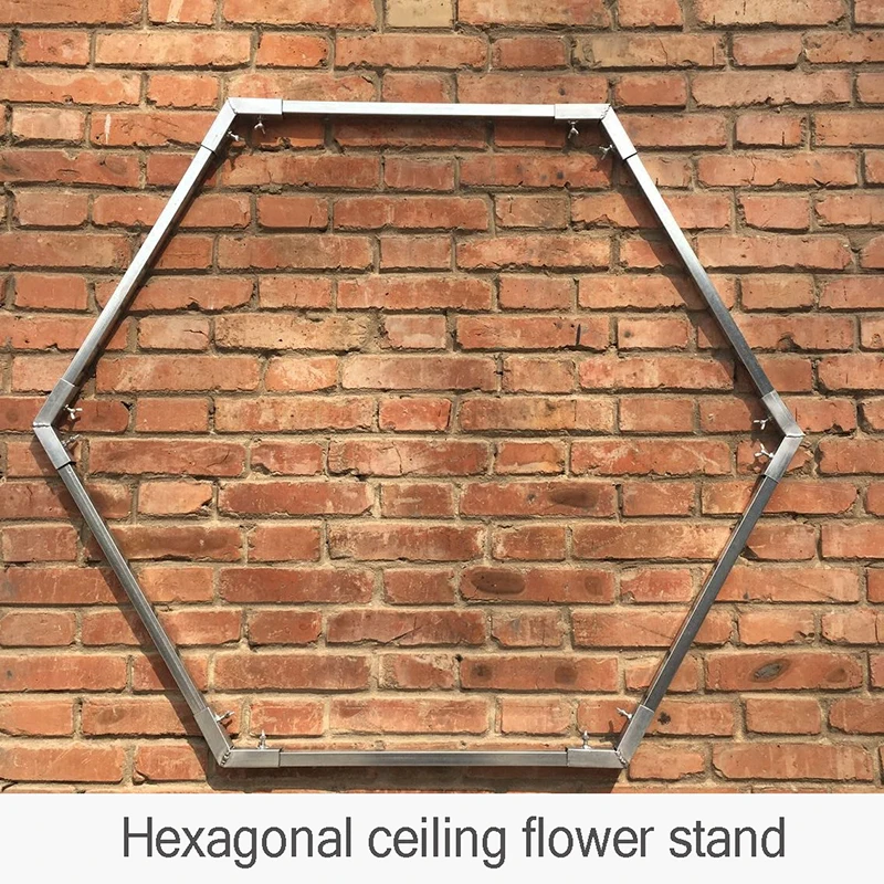 

Hexagonal Wedding arch metal mariage arch geometric hexagon backdrop stand Wedding background wall arch stand decoration
