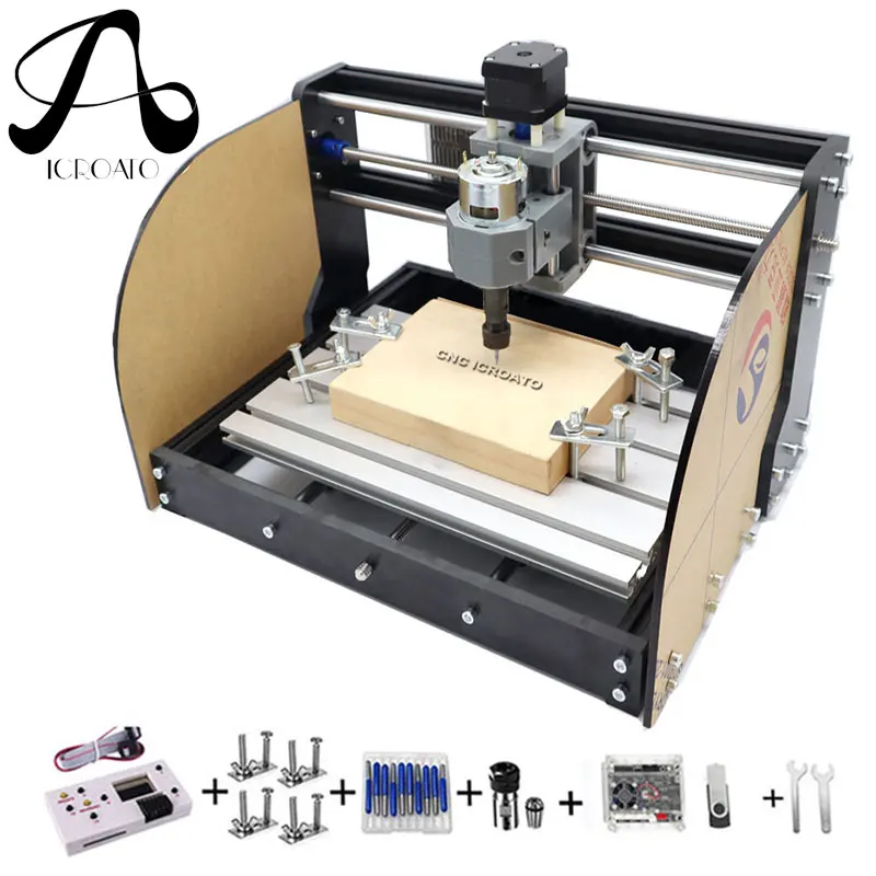 CNC 3018 Pro Max лазерный гравировальный станок DIY 3 оси PCB фрезерный лазер 15 Вт