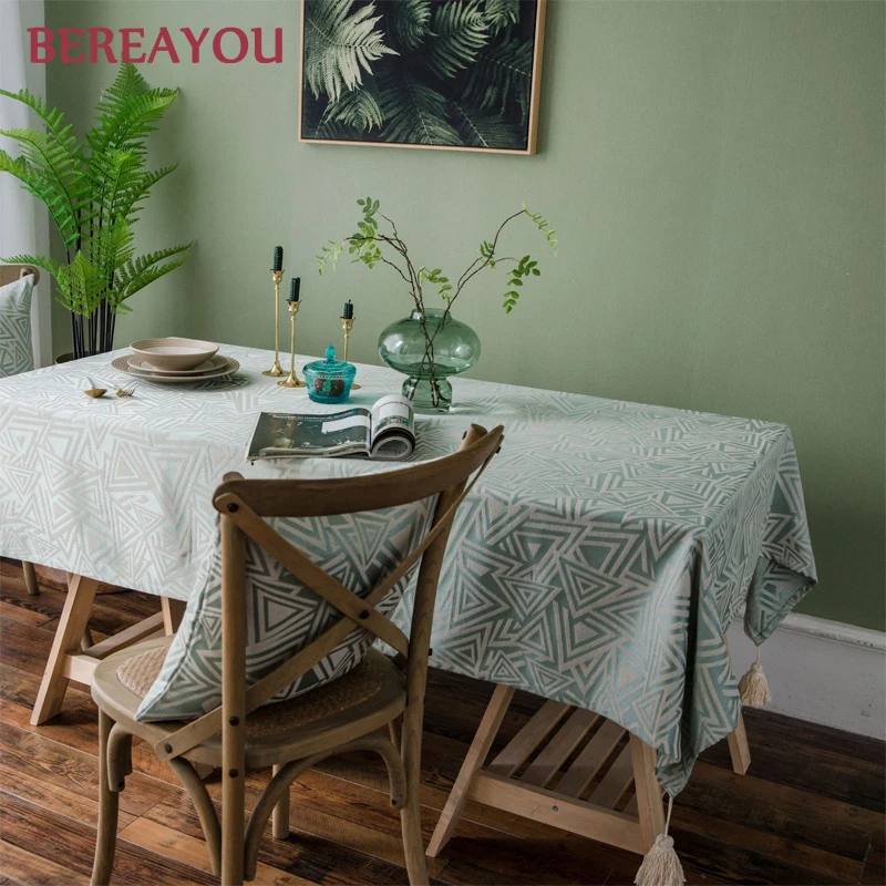 Скатерть с кисточками в европейском стиле Золотая столовая домашняя текстильная