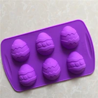 spot wholesale 6 even small number resurrection egg silicone cake mold xg748