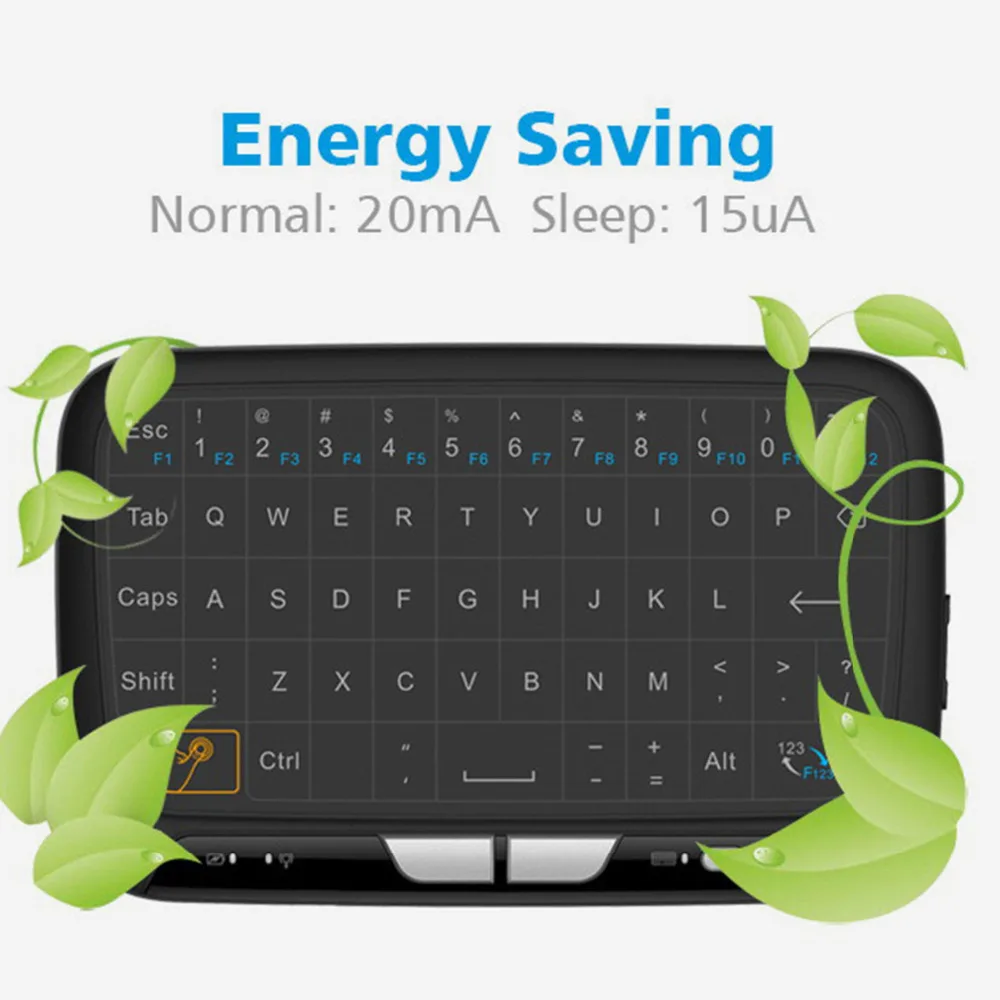 Mini Backlight Wireless Keyboard 2.4GH18 Plus USB Portable with Touchpad Mouse for Windows Android Smart TV Linux | Электроника