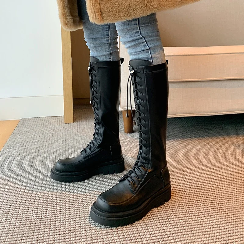 

fashion patent leather ankle boots for women office outdoor casual shoes round toe lace-up real leather ankle boots footwear