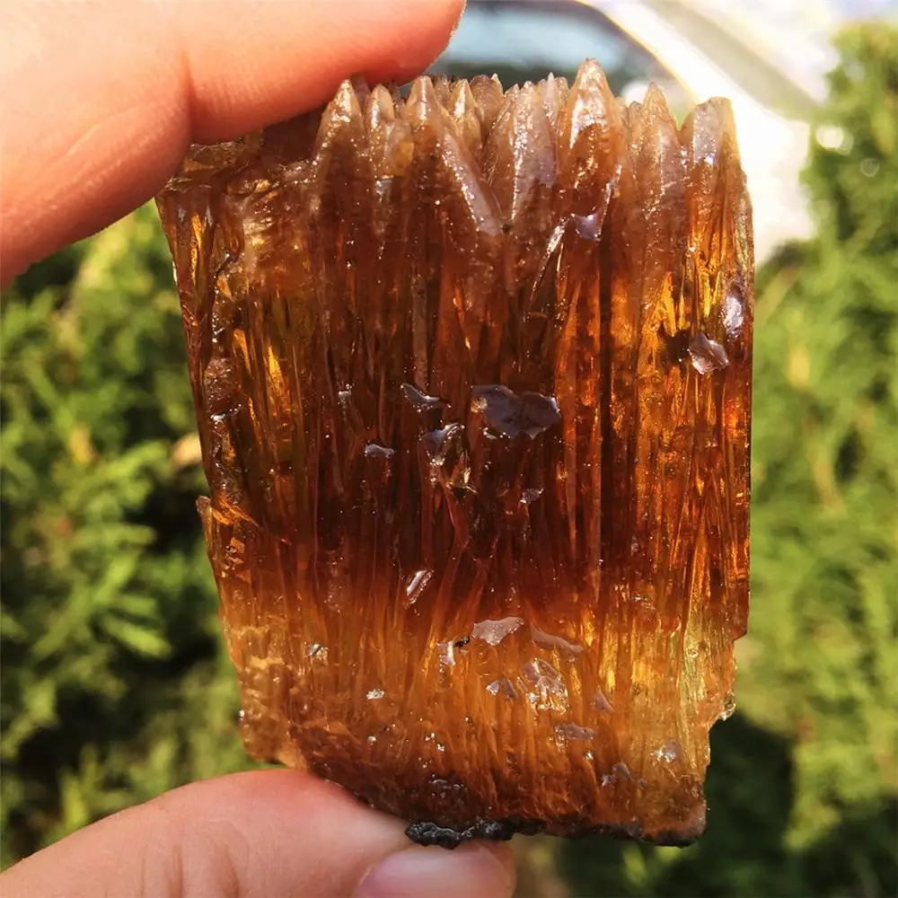 1 шт. натуральный желтый Янтарный кальцит необработанный камень кристаллический